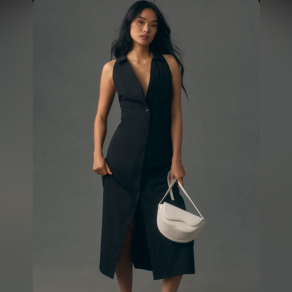 ANTHROPOLOGIE - MAEVE HALTER SLIM MIDI DRESS - NEW WITH TAGS